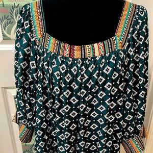 NWOT Suzanne Betro Summer Dress with Pockets. 100% Rayon 1X